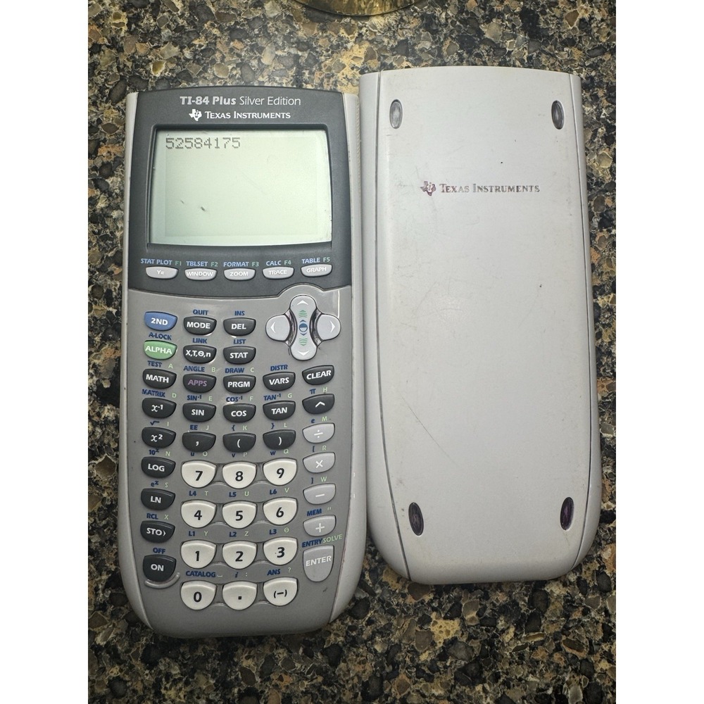 Texas Instruments TI-84 Plus Silver Edition Graphing Calculator Tested Working - Picture 4 of 4